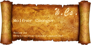 Wolfner Csongor névjegykártya